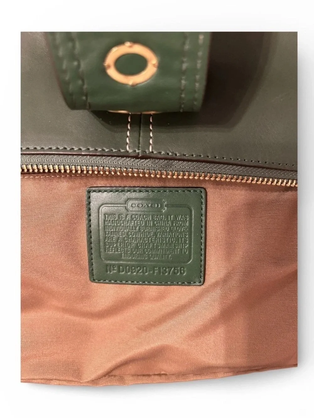 Coach Bridget Shoulder Bag/Clutch, Green Leather, Brass Hardware *Rare* 2009 EUC